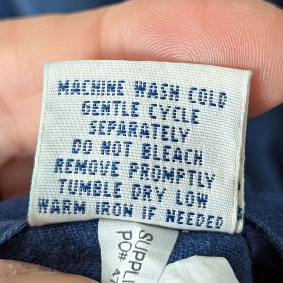 Ralph Lauren Size XL Ocean Wash Linen Blue Shirt Long Sleeves Red Pony Preppy - Picture 9 of 9